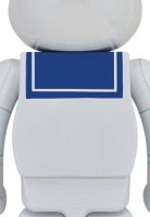 Medicom Be@rBrick BearBrick Ghostbusters 1984 - Stay Puft Marshmallow Man (White Chrome Ver) 1000％