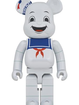 Medicom Be@rBrick BearBrick Ghostbusters 1984 - Stay Puft Marshmallow Man (White Chrome Ver) 1000％